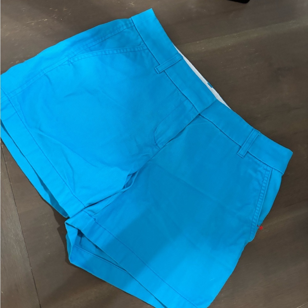 J. Crew Vibrant Turquoise Chino Shorts Sz 2